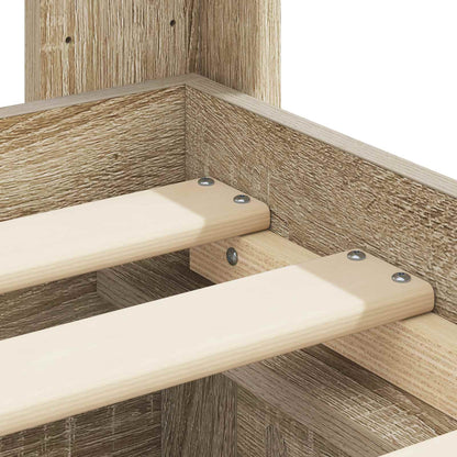 Bedframe met opbergruimte en hoofdbord Sonoma Eiken