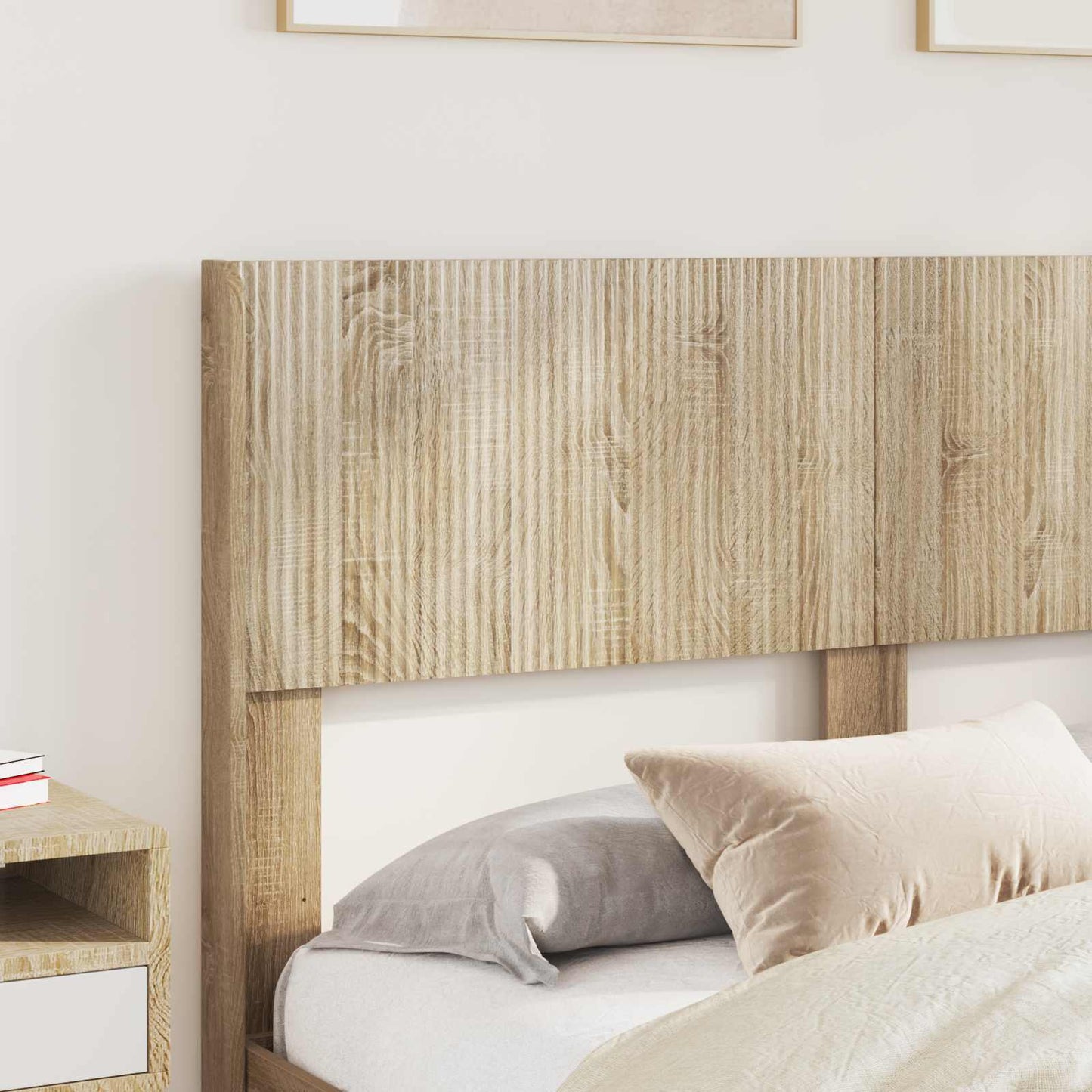 Bedframe met opbergruimte en hoofdbord Sonoma Eiken