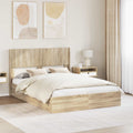 Bedframe met opbergruimte en hoofdbord Sonoma Eiken