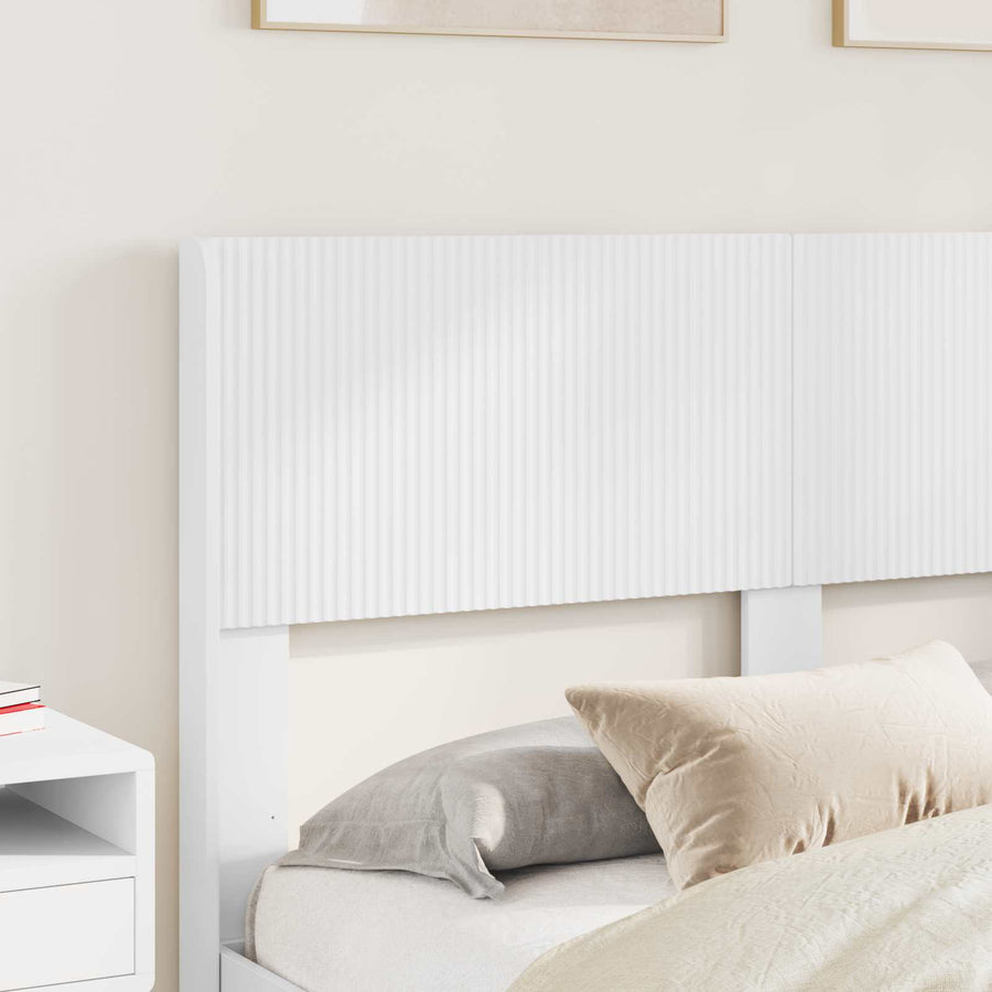Bedframe met opbergruimte en hoofdbord Wit 140 x 200 cm