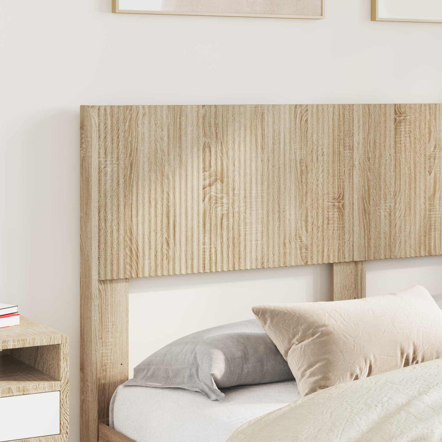Bedframe met opbergruimte en hoofdbord Sonoma Eiken