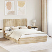 Bedframe 140x190 cm Sonoma eiken met opbergruimte