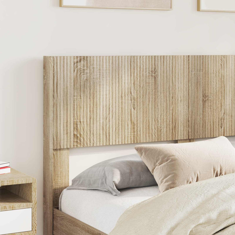 Bedframe met opbergruimte en hoofdbord Sonoma Eiken