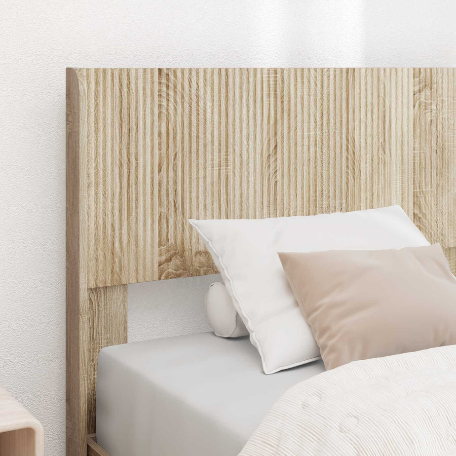 Bedframe met opbergruimte en hoofdbord Sonoma Eiken 90 x 200 cm