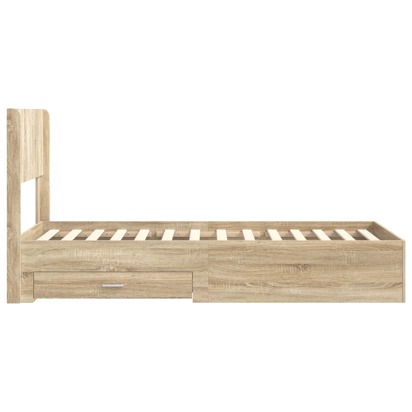 Bedframe met opbergruimte en hoofdbord Sonoma Eiken 90 x 190 cm