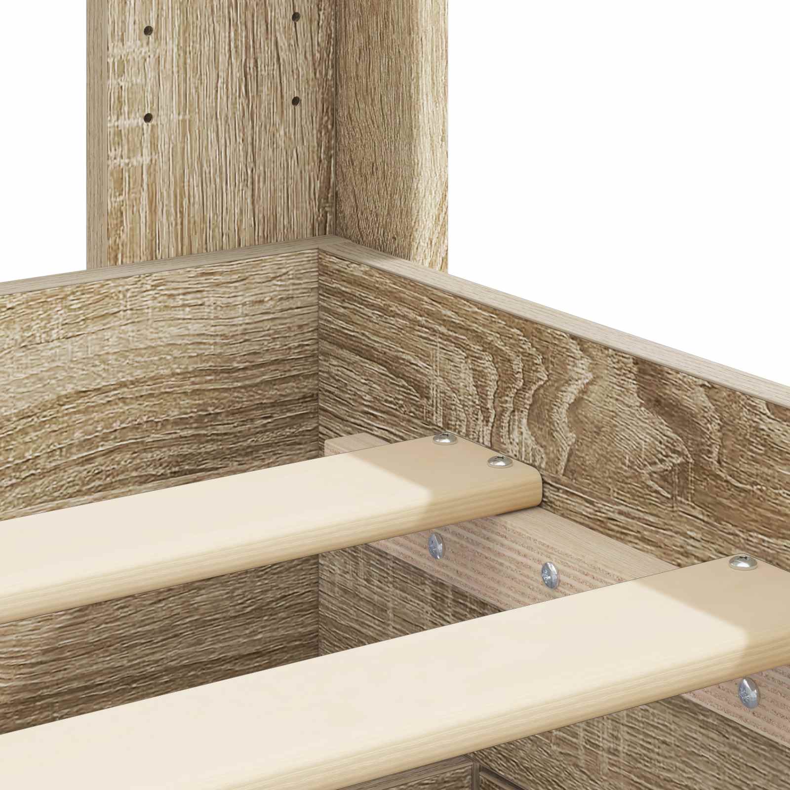 Bedframe met opbergruimte en hoofdbord Sonoma Eiken 75 x 190 cm