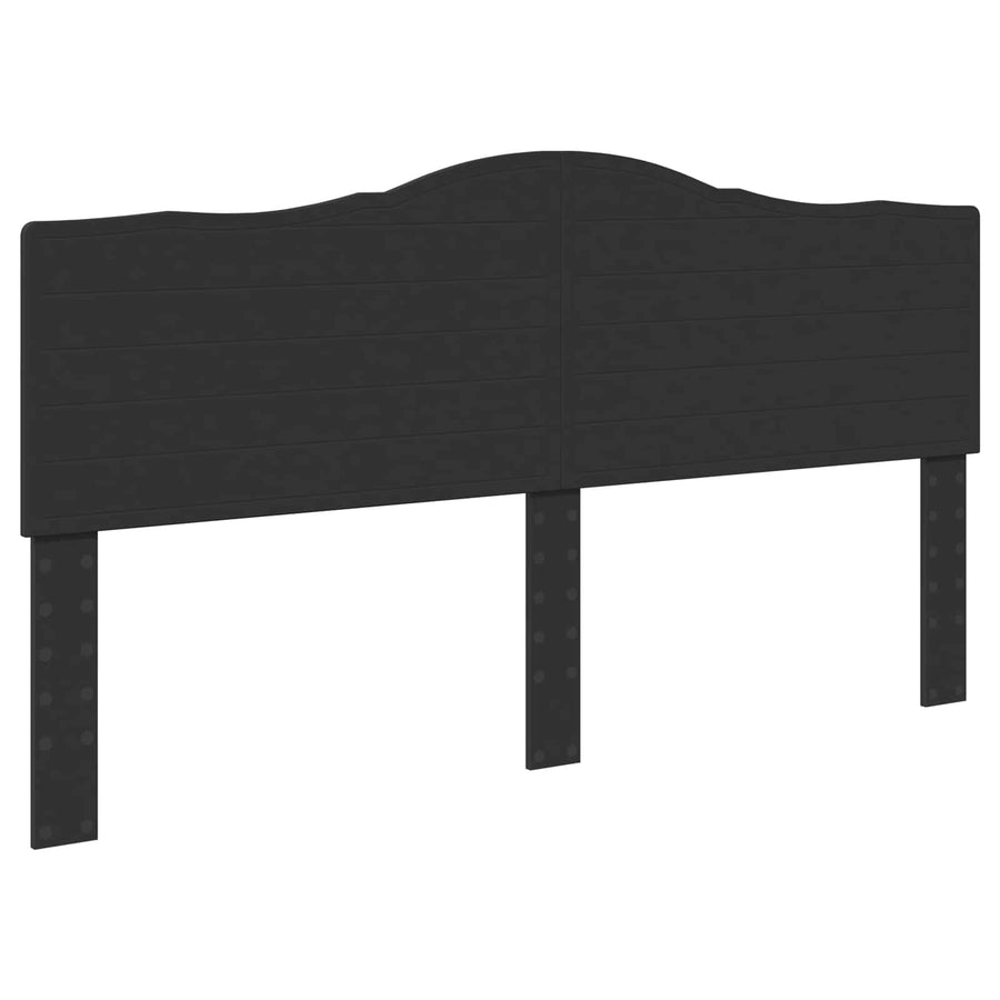 Bedframe met hoofdeinde Zwart 200 x 200 cm Massief grenenhout