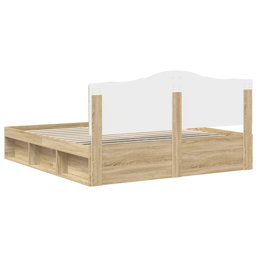 Bedframe met hoofdeinde Sonoma 200 x 200 cm Massief grenenhout