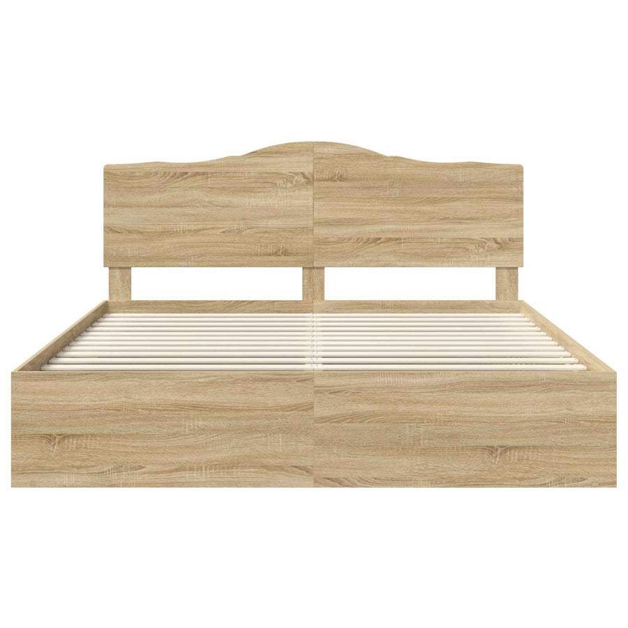 Bedframe met hoofdeinde Sonoma 200 x 200 cm Massief grenenhout
