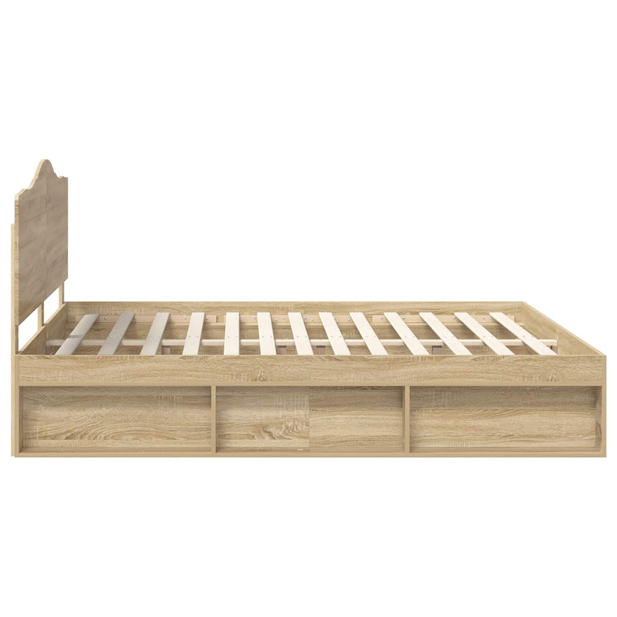 Bedframe met hoofdeinde Sonoma 200 x 200 cm Massief grenenhout