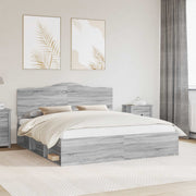 Bedframe 200x200 cm grijs massief grenenhout