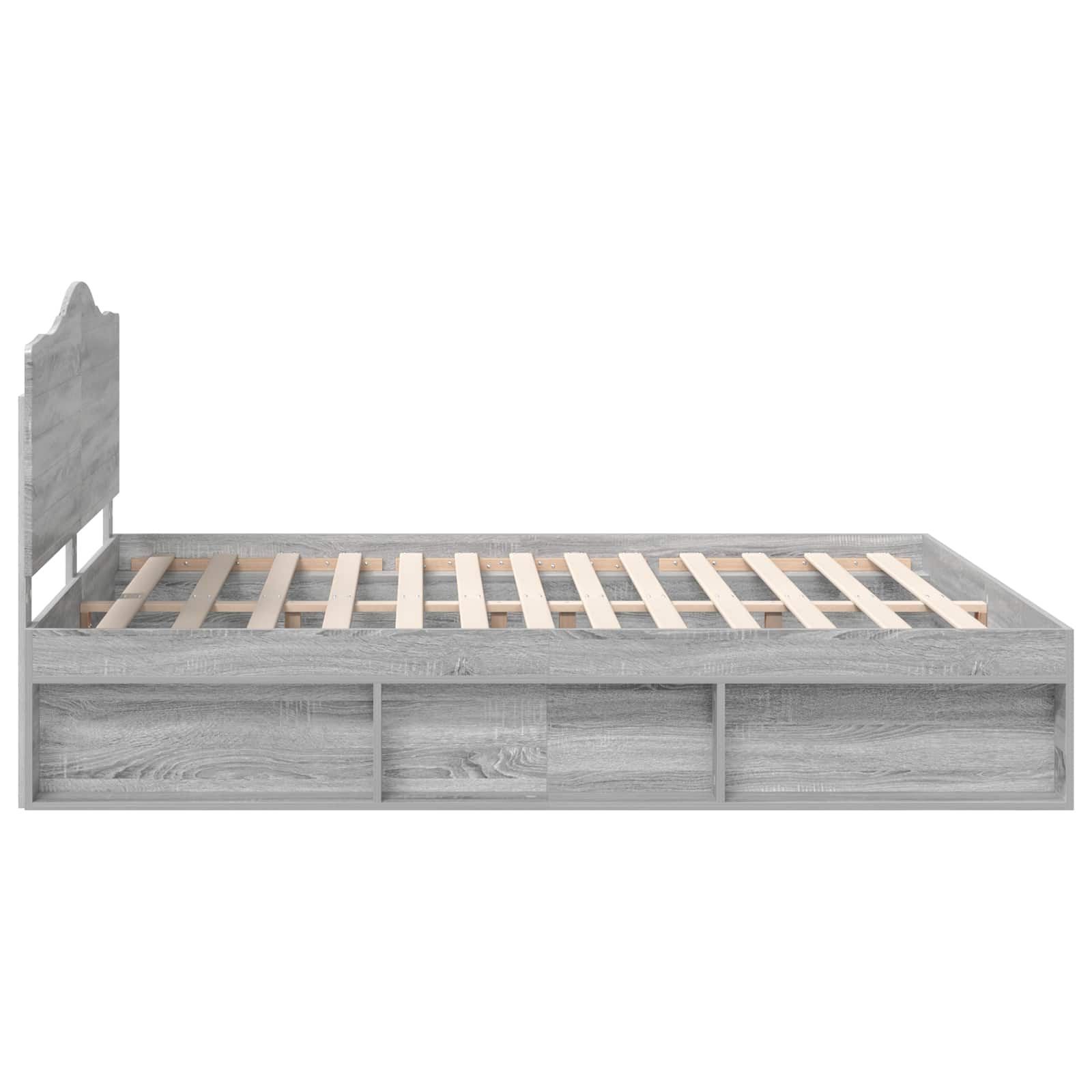 Bedframe Grijs Sonoma 200 x 200 cm Massief grenenhout