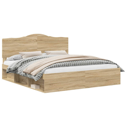 Bedframe met hoofdeinde Sonoma 180 x 200 cm Massief grenenhout