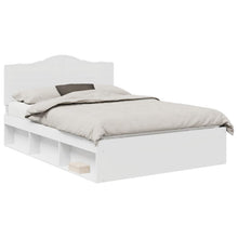 Bedframe met hoofdeinde Wit 160 x 200 cm Massief grenenhout