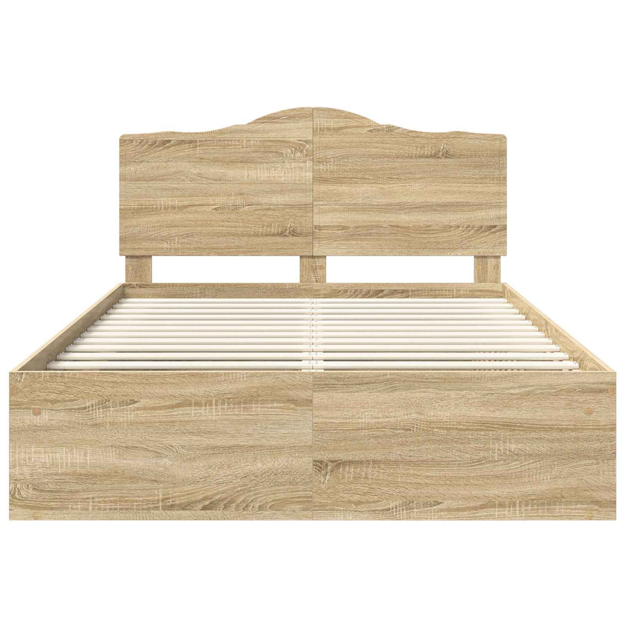 Bedframe met hoofdeinde Sonoma 160 x 200 cm Massief grenenhout