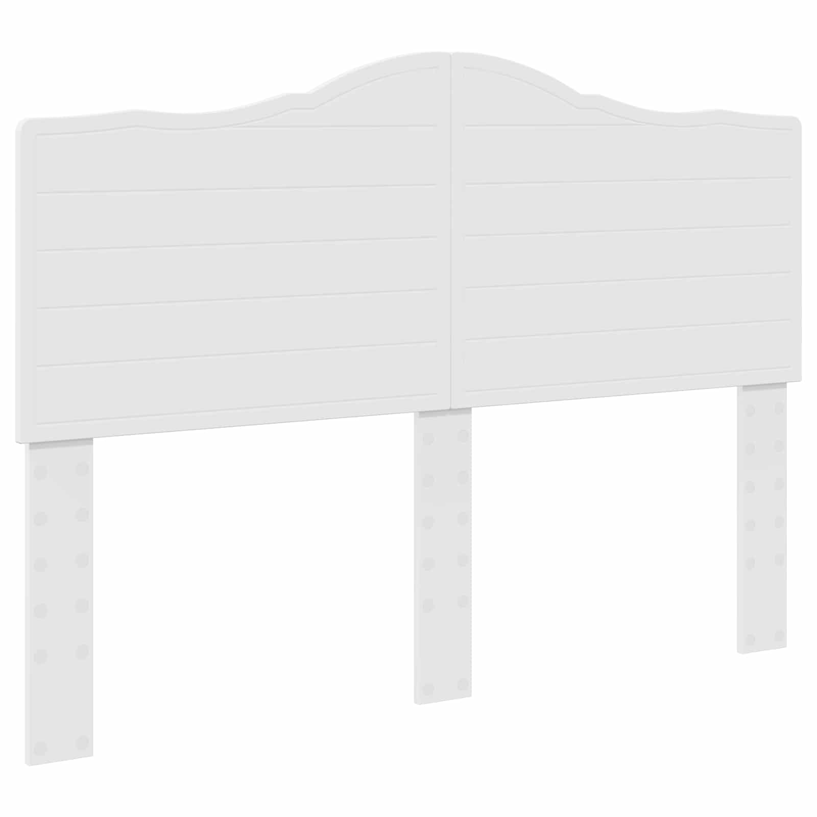 Bedframe met hoofdeinde Wit 150 x 200 cm Massief grenenhout
