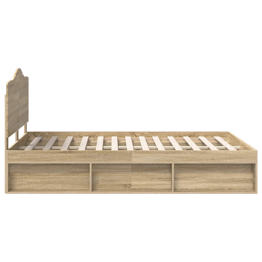 Bedframe Sonoma Eiken 150 x 200 cm Massief grenenhout