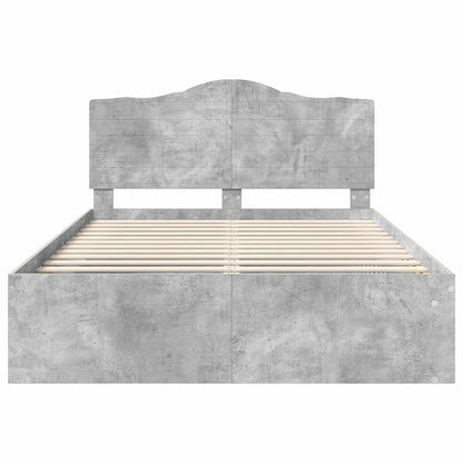 Bedframe Concerte Grijs 150 x 200 cm Massief grenenhout