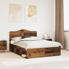 Bed Frame with Headboard Solid Pine Wood 150 x 200 cm