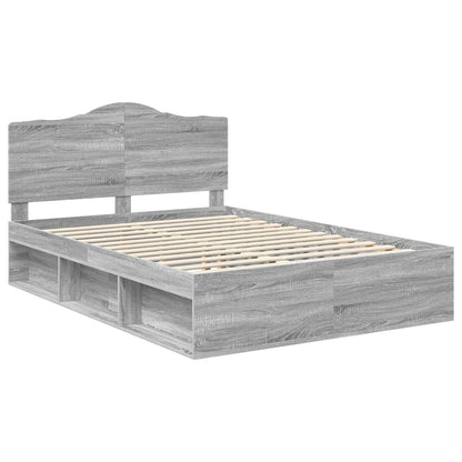 Bedframe Grijs Sonoma 140 x 200 cm Massief grenenhout