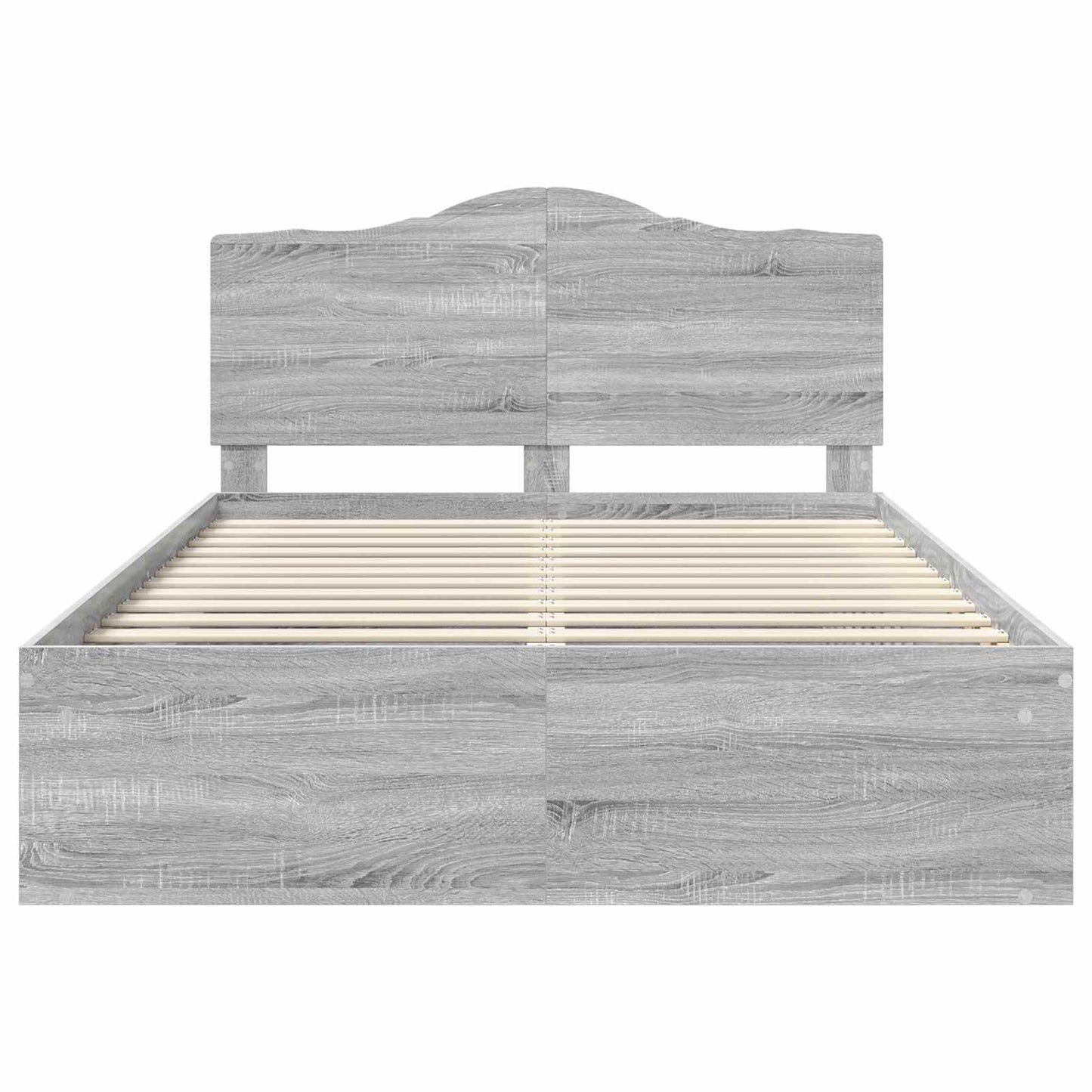 Bedframe Grijs Sonoma 140 x 200 cm Massief grenenhout