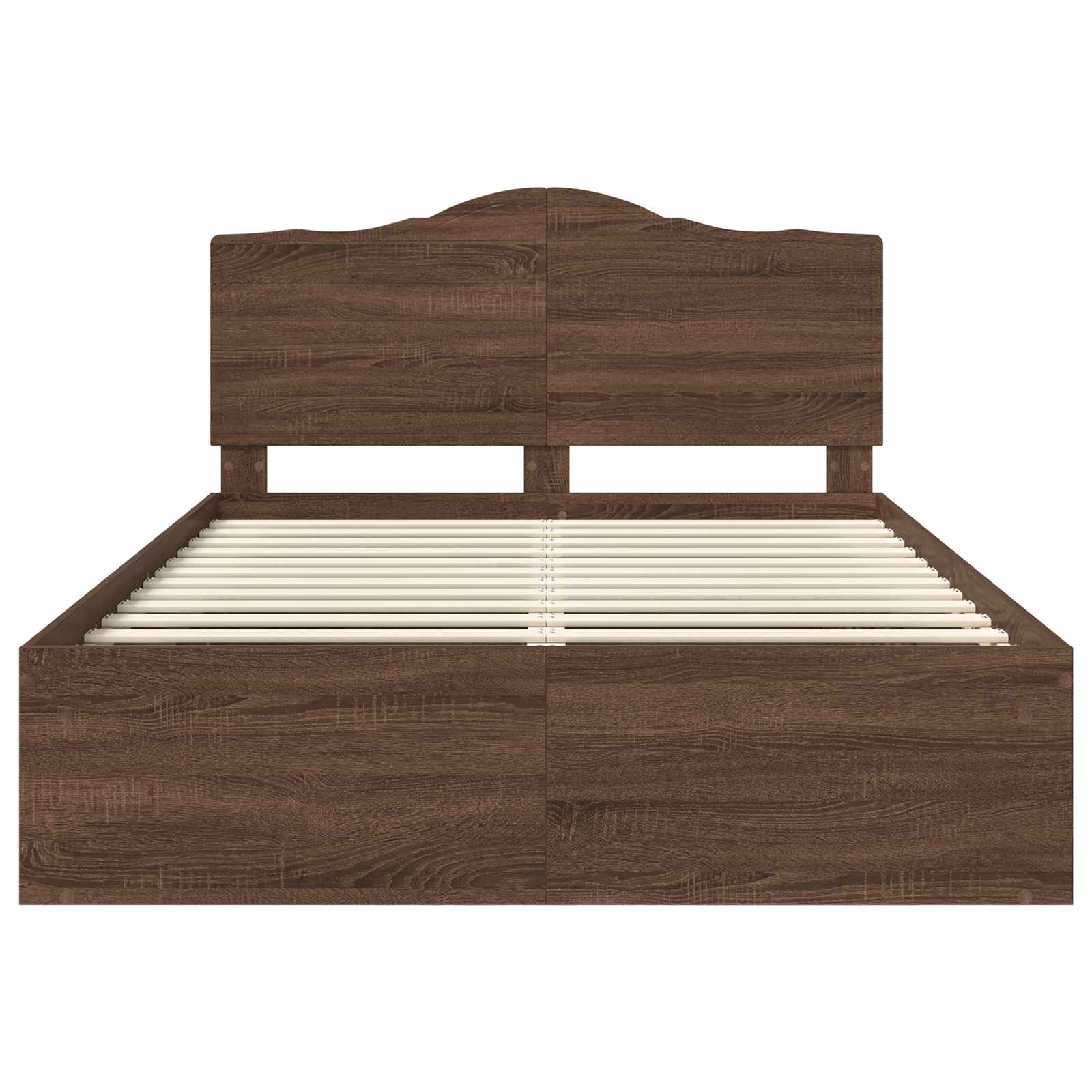 Bedframe Bruin Eiken 140 x 200 cm Massief grenenhout