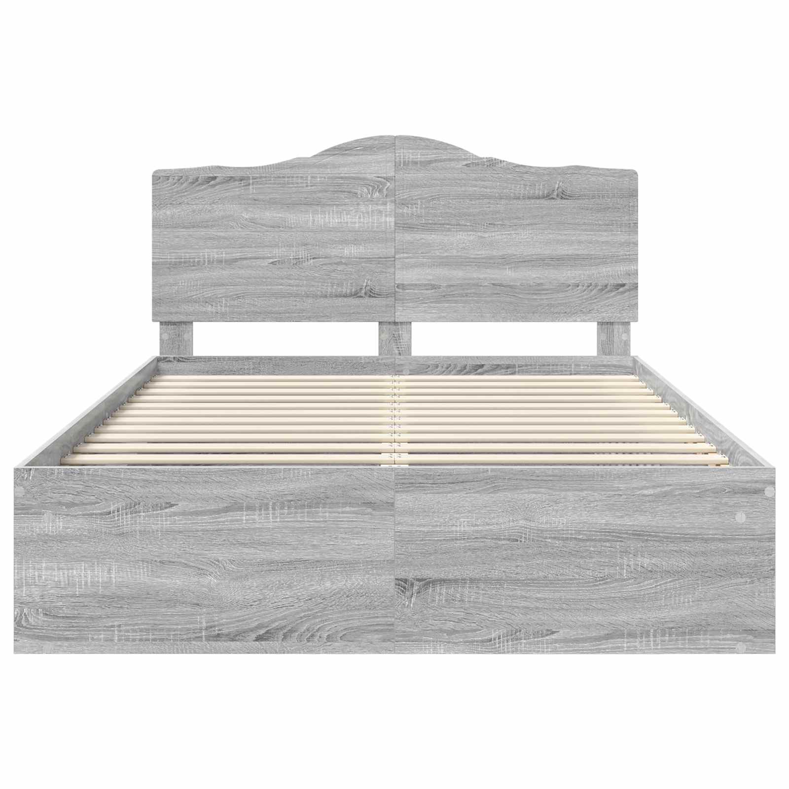 Bedframe Grijs Sonoma 140 x 190 cm Massief grenenhout