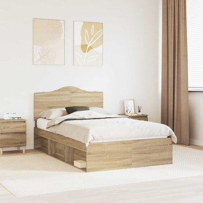 Bedframe Sonoma Eiken 135 x 190 cm Massief grenenhout