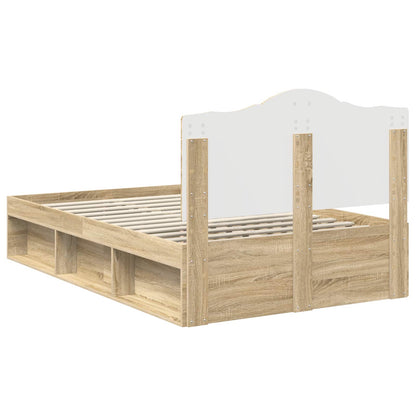 Bedframe Sonoma Eiken 135 x 190 cm Massief grenenhout