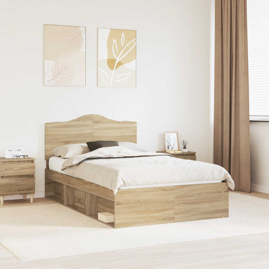 Bedframe met hoofdeinde Sonoma 120 x 200 cm Massief grenenhout
