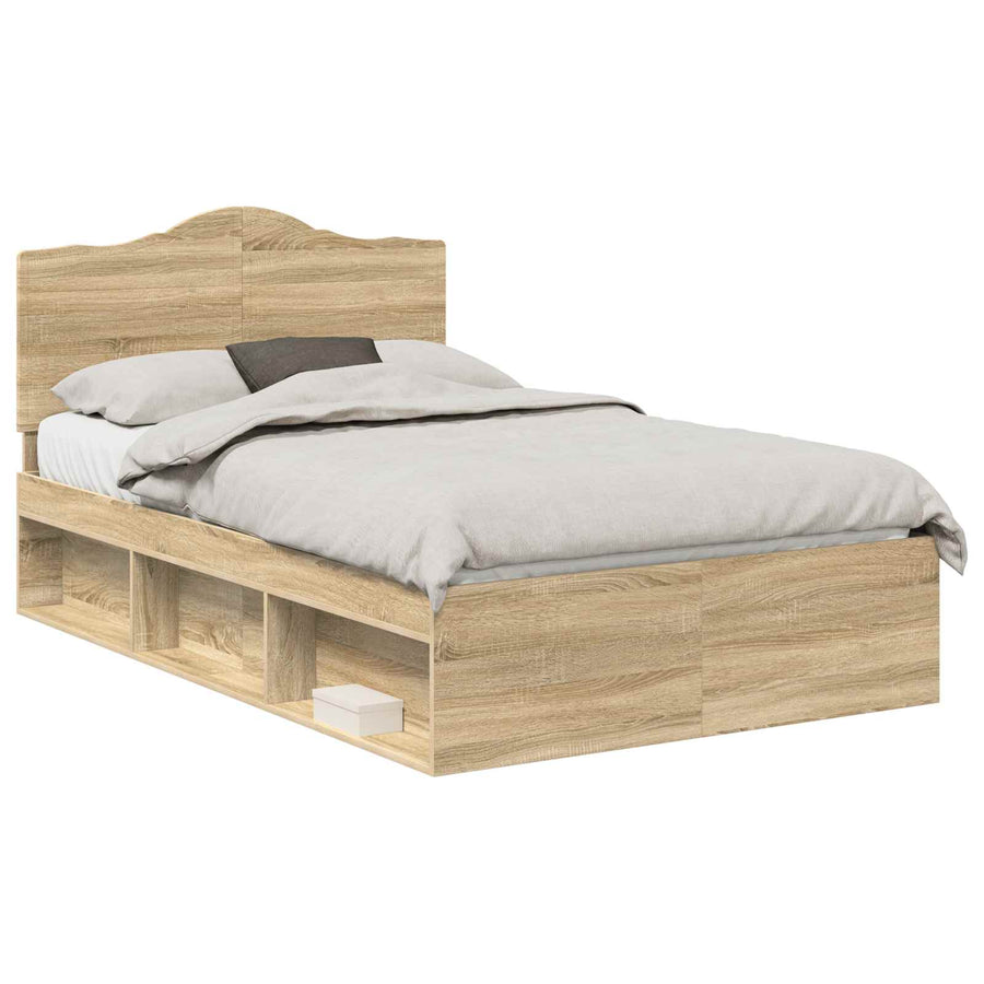 Bedframe met hoofdeinde Sonoma 120 x 200 cm Massief grenenhout