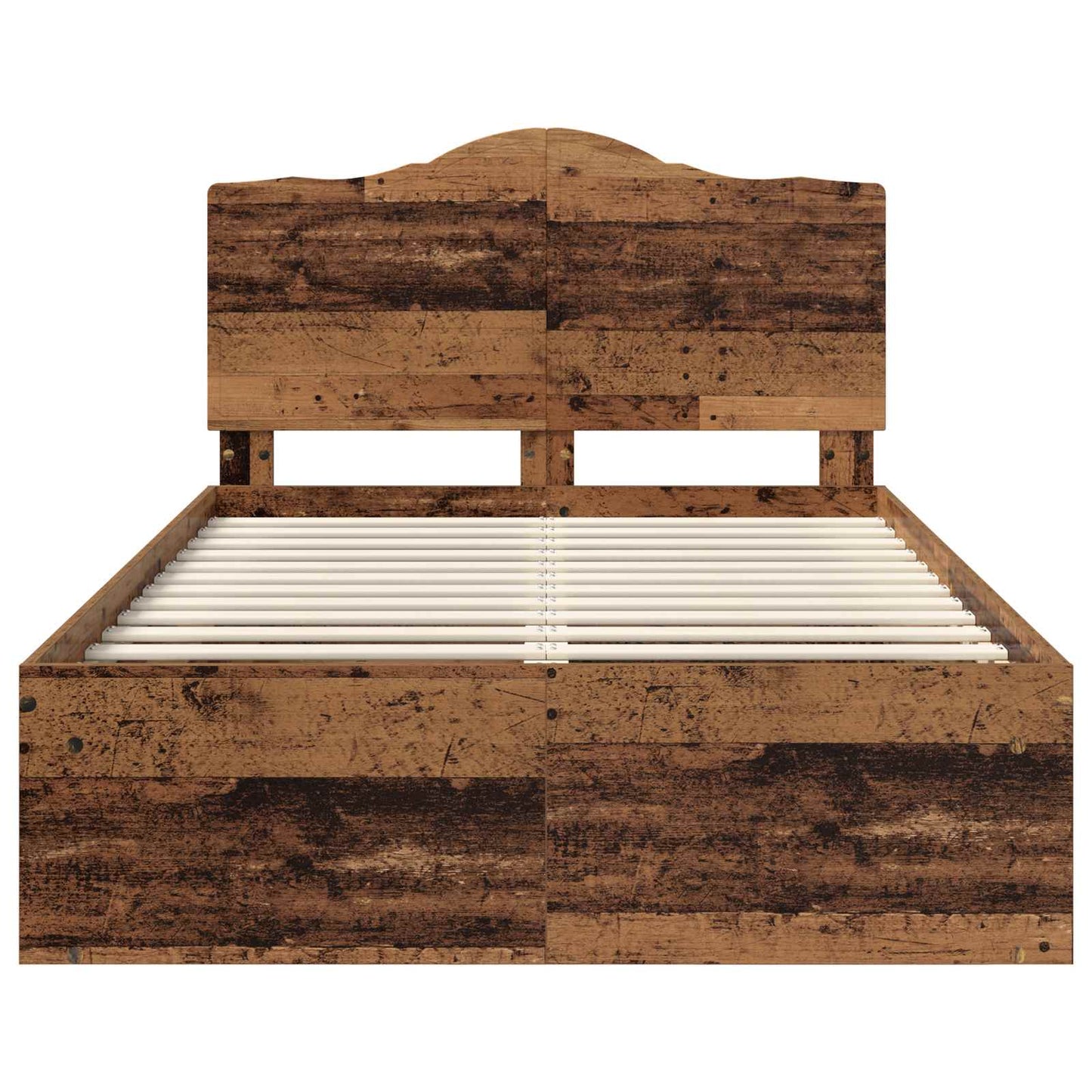 Bedframe met hoofdeinde Oudhout 120 x 200 cm Massief grenenhout