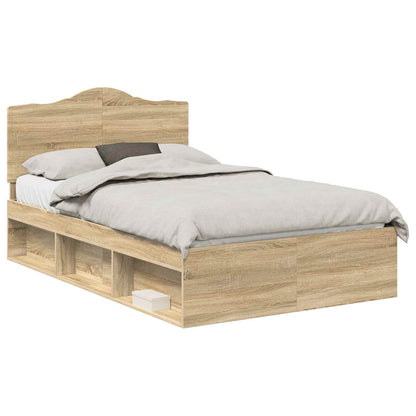 Bedframe met hoofdeinde Sonoma 120 x 190 cm Massief grenenhout