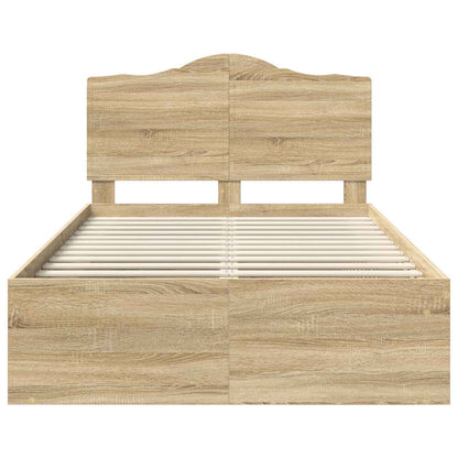 Bedframe met hoofdeinde Sonoma 120 x 190 cm Massief grenenhout