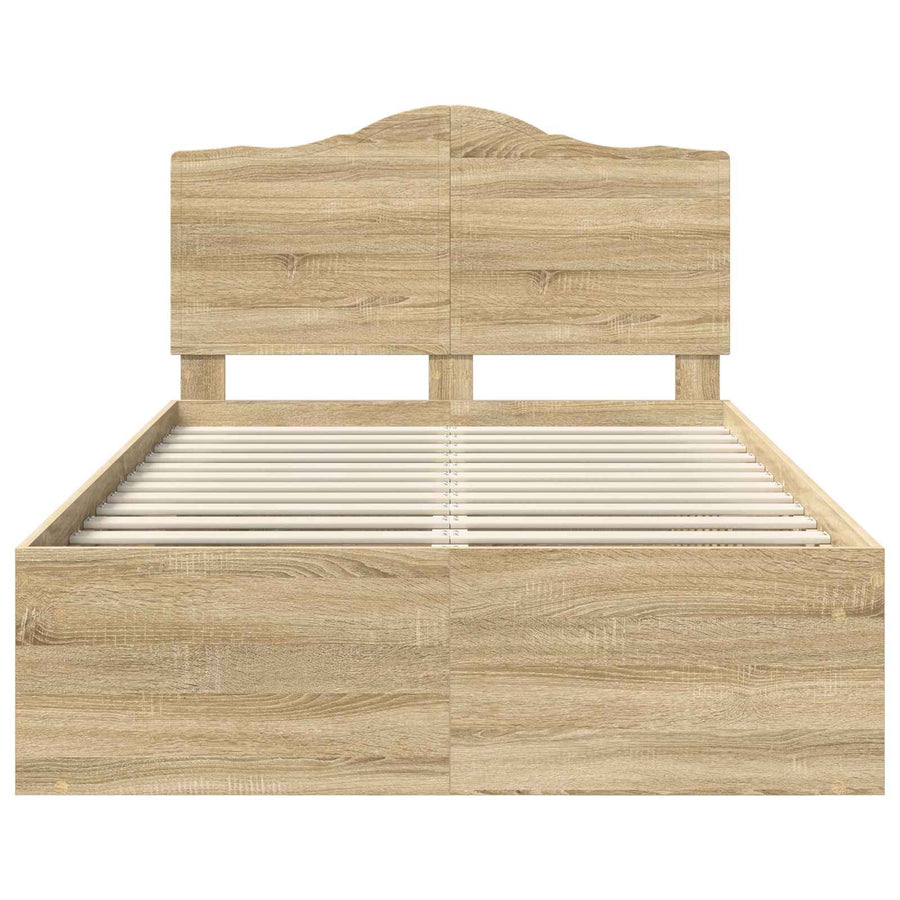 Bedframe met hoofdeinde Sonoma 120 x 190 cm Massief grenenhout