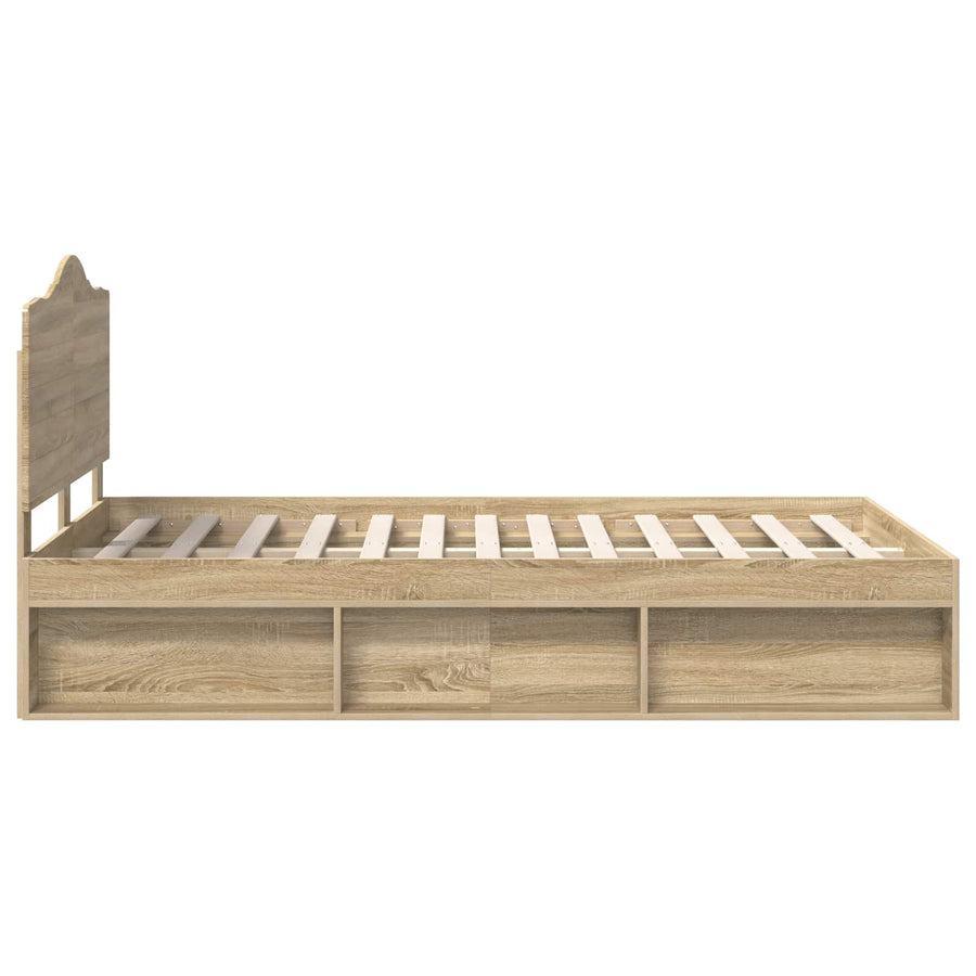 Bedframe met hoofdeinde Sonoma 120 x 190 cm Massief grenenhout