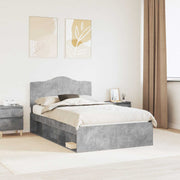 Bedframe 120x190 cm beton grenenhout hoofdbord