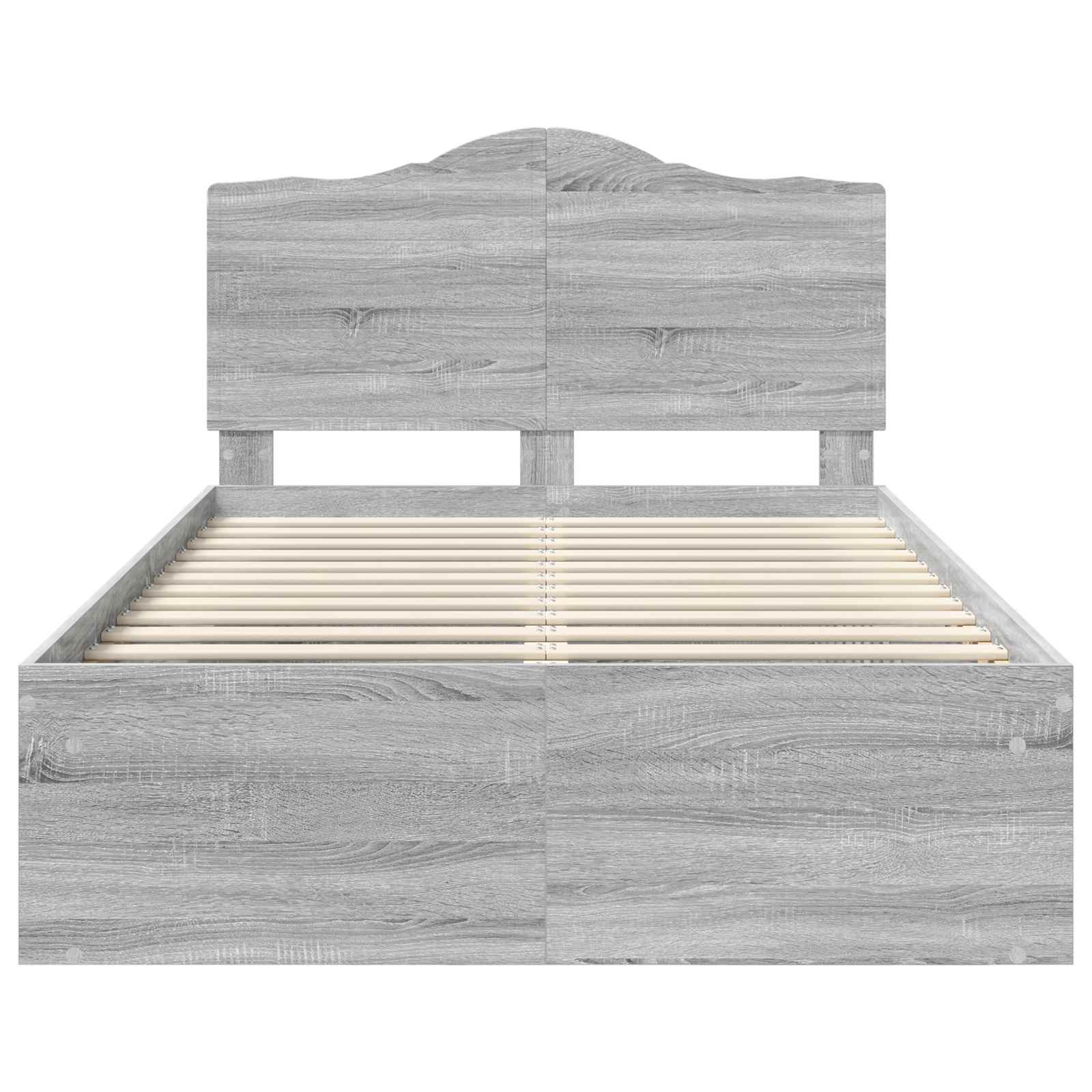 Bedframe Grijs Sonoma 120 x 190 cm Massief grenenhout
