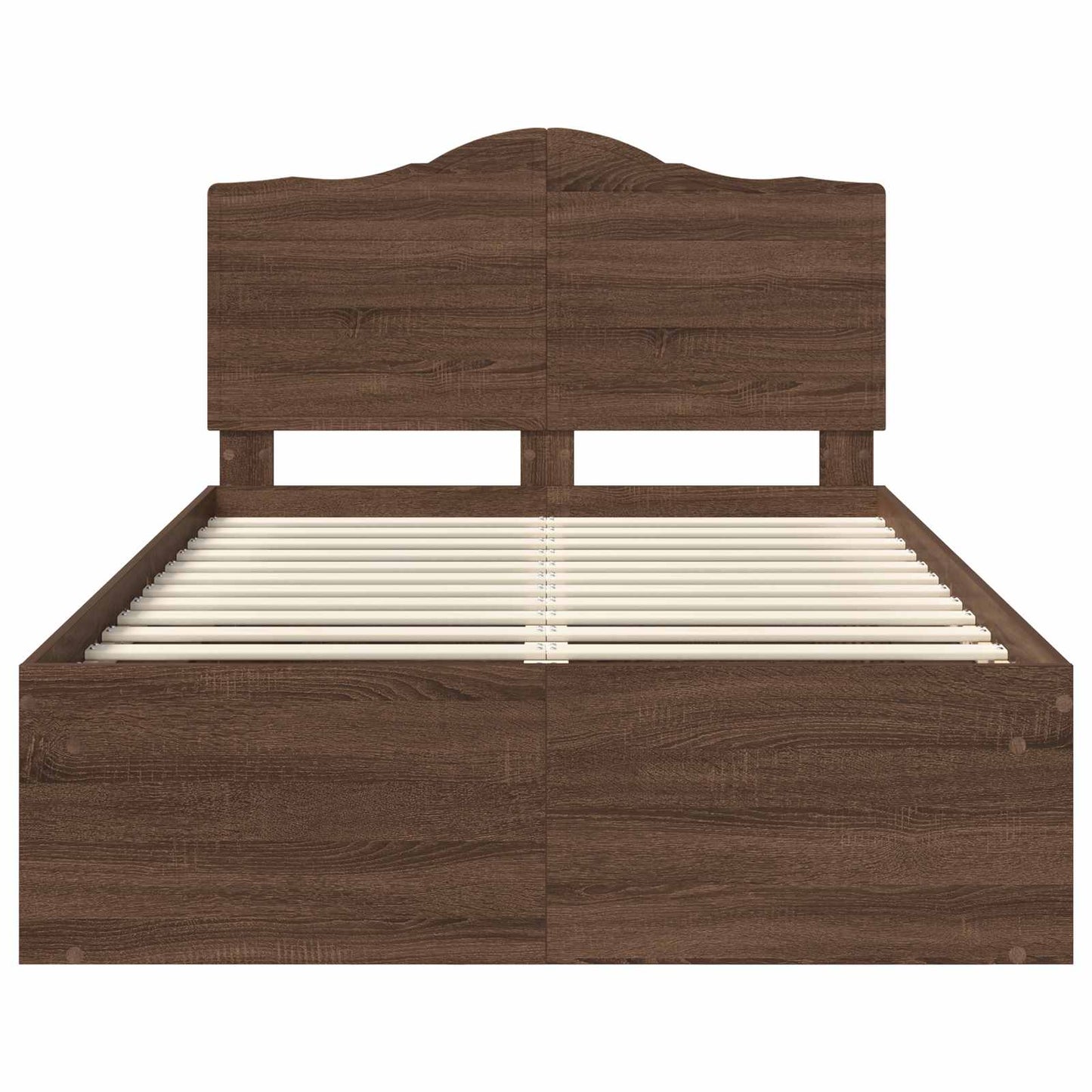 Bedframe Bruin Eiken 120 x 190 cm Massief grenenhout