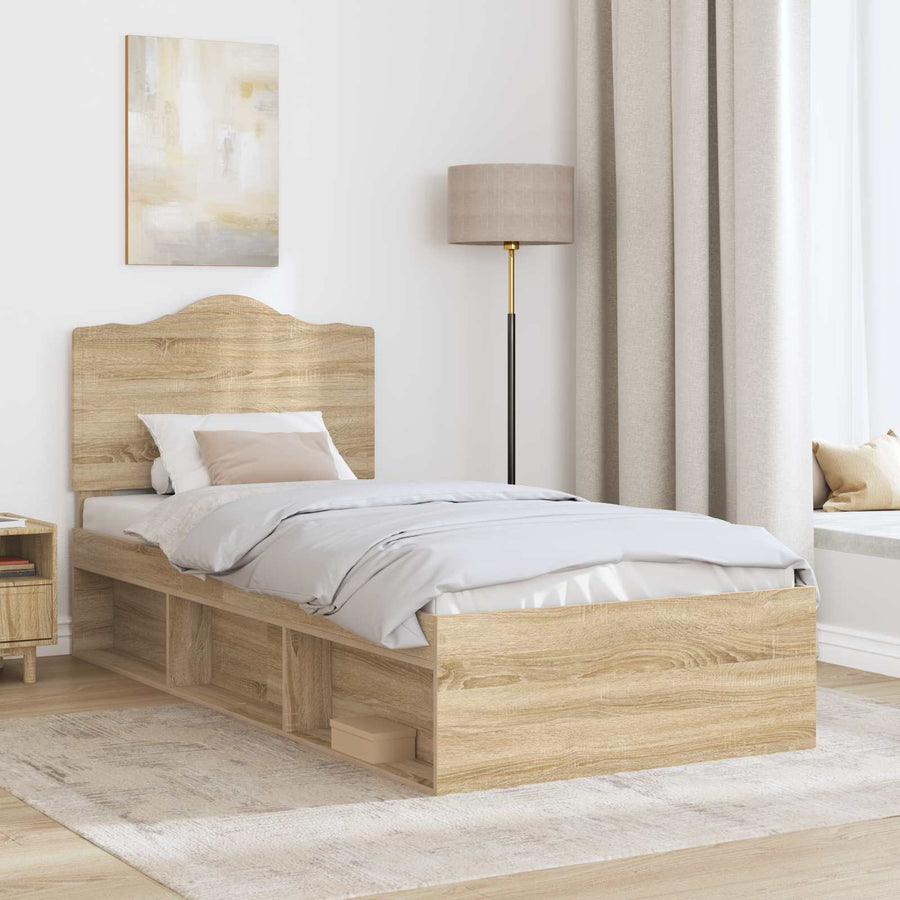 Bedframe met hoofdeinde Sonoma 100 x 200 cm Massief grenenhout