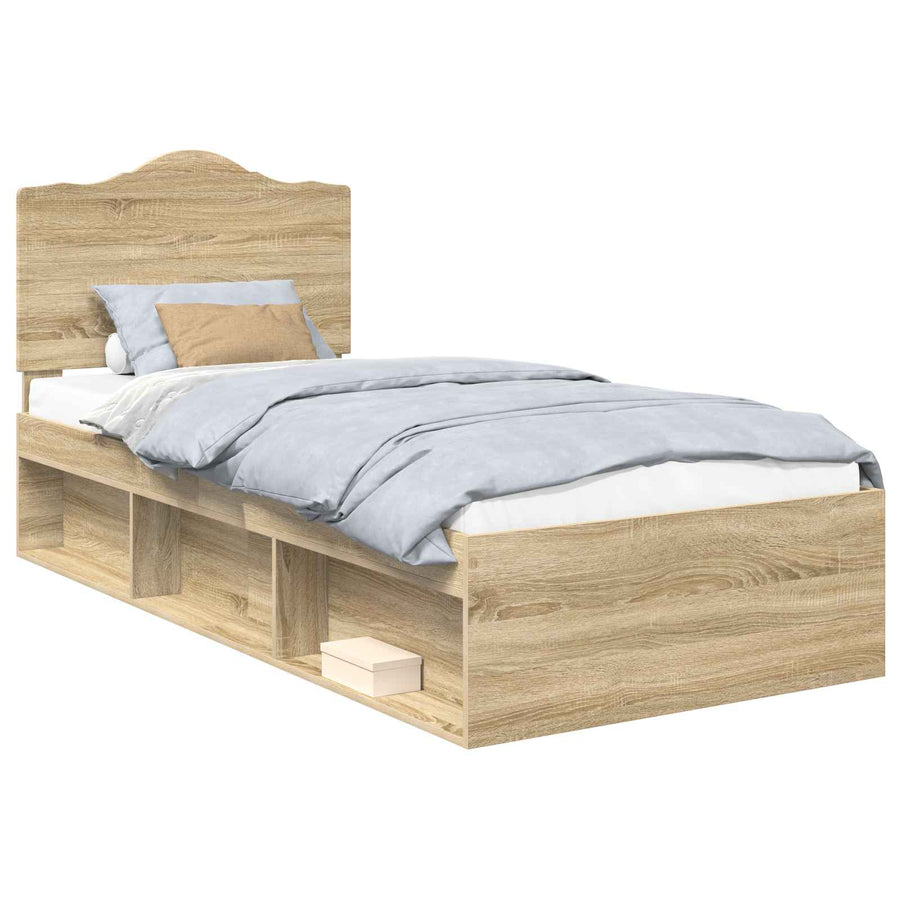 Bedframe met hoofdeinde Sonoma 100 x 200 cm Massief grenenhout