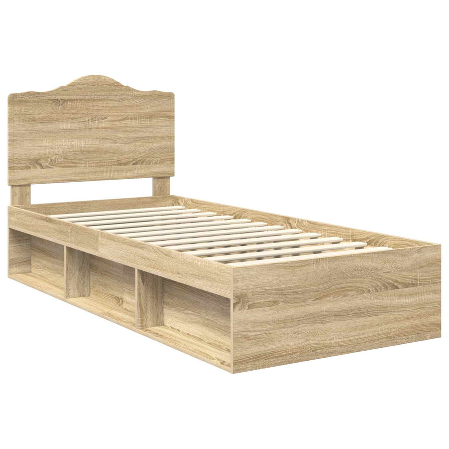 Bedframe met hoofdeinde Sonoma 100 x 200 cm Massief grenenhout