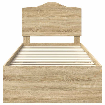 Bedframe met hoofdeinde Sonoma 100 x 200 cm Massief grenenhout