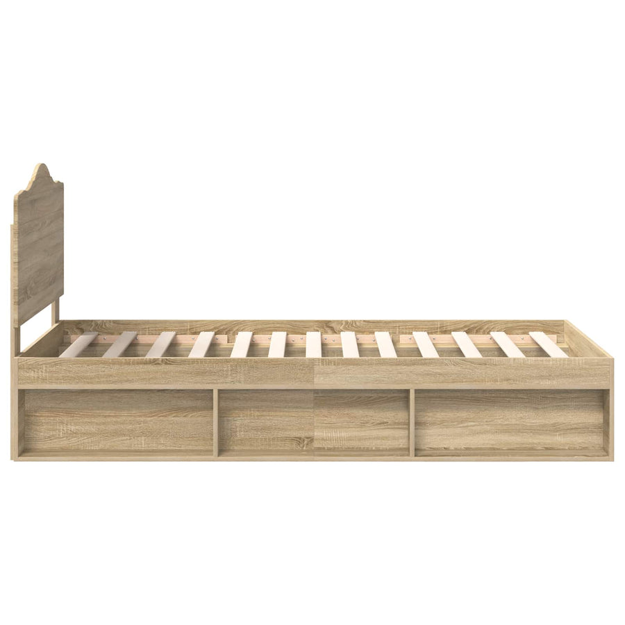 Bedframe met hoofdeinde Sonoma 100 x 200 cm Massief grenenhout