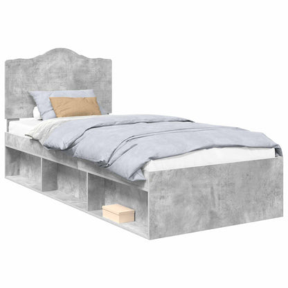 Bedframe Concerte Grijs 100 x 200 cm Massief grenenhout