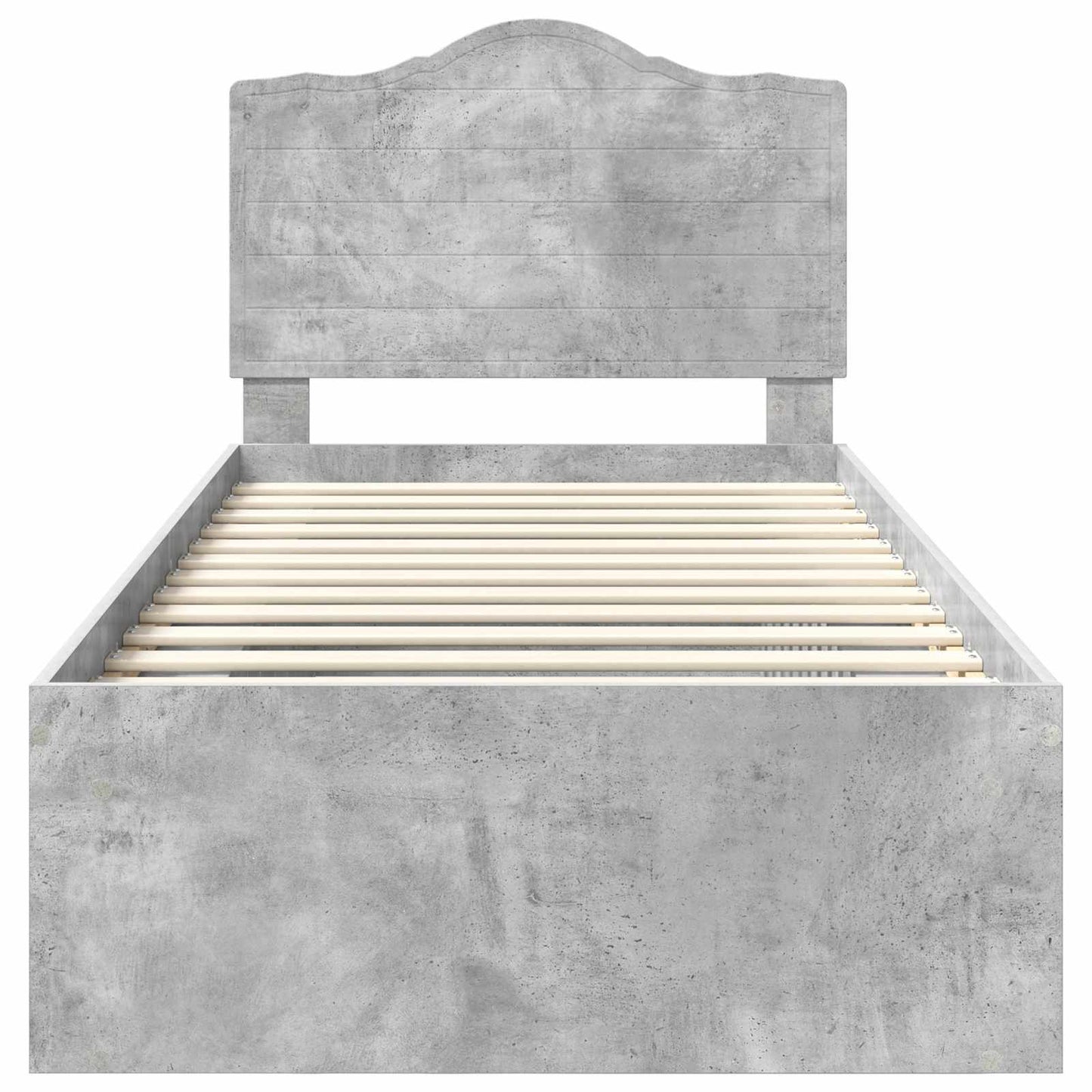 Bedframe Concerte Grijs 100 x 200 cm Massief grenenhout