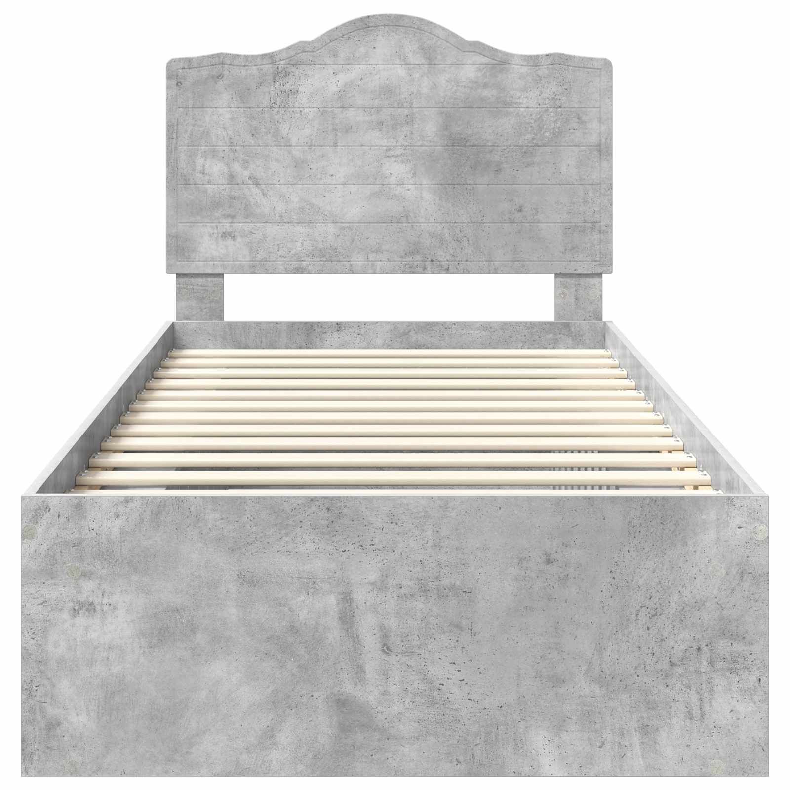 Bedframe Concerte Grijs 100 x 200 cm Massief grenenhout