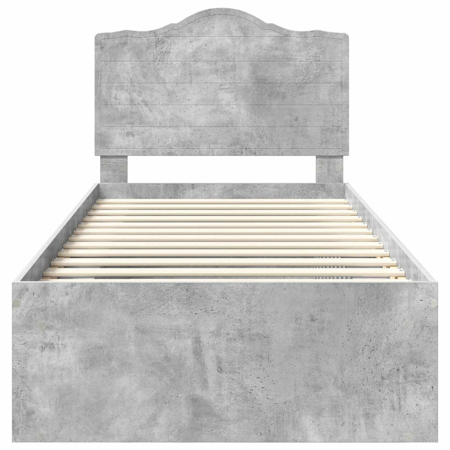 Bedframe Concerte Grijs 100 x 200 cm Massief grenenhout