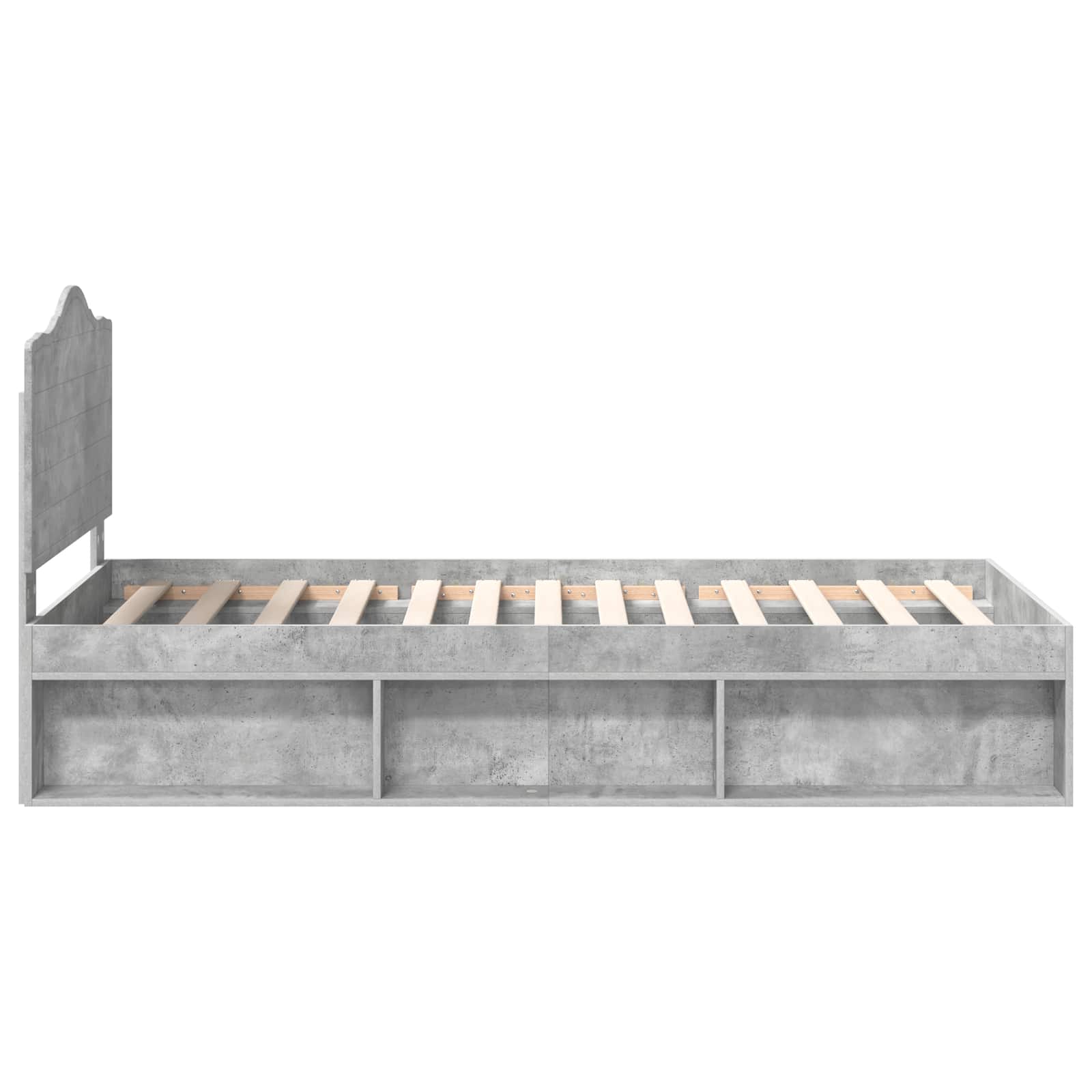 Bedframe Concerte Grijs 100 x 200 cm Massief grenenhout