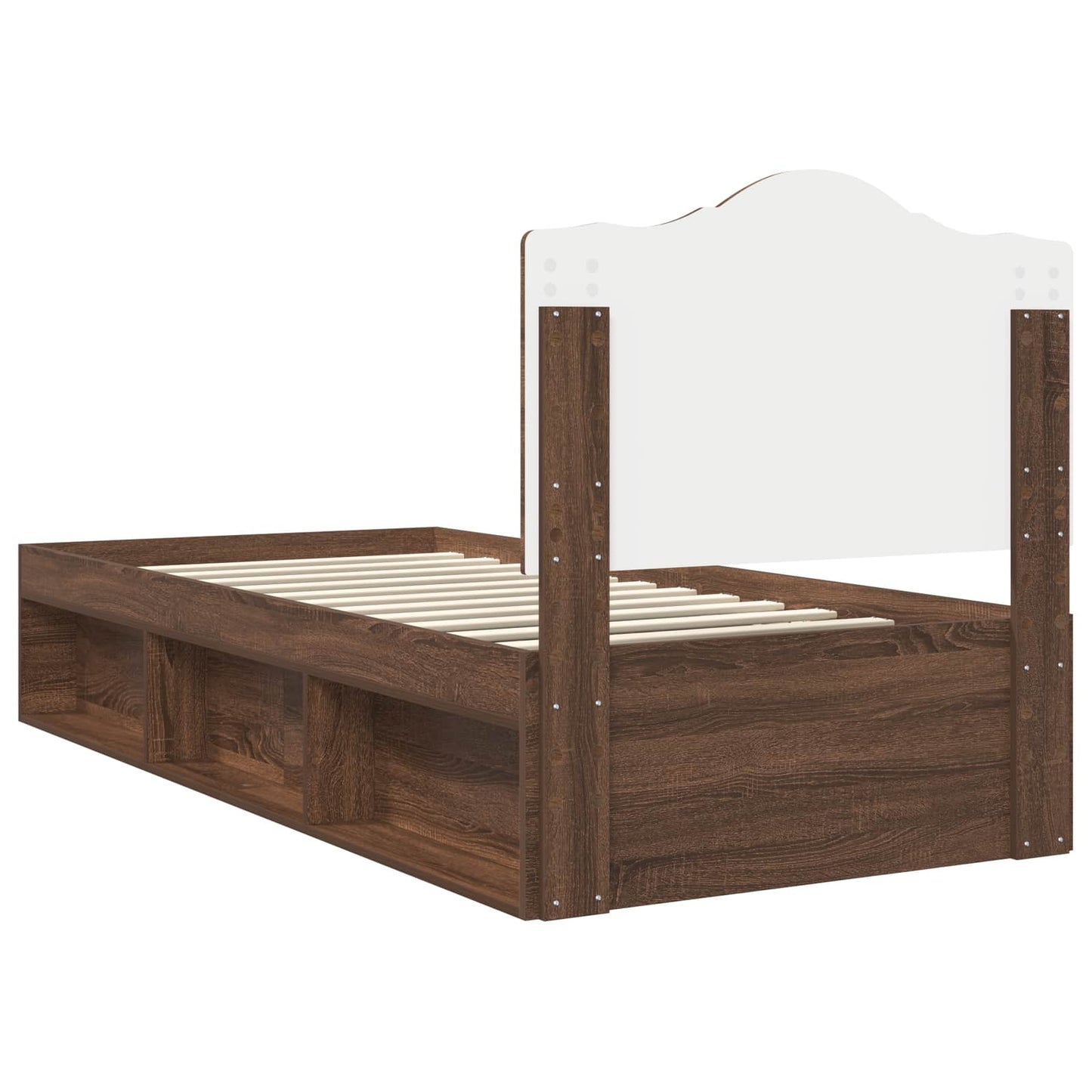 Bedframe Bruin Eiken 100 x 200 cm Massief grenenhout